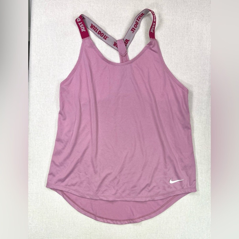 Nike Women's Pink Dri-FIT "Just Do It" Tank, Mauve size Small